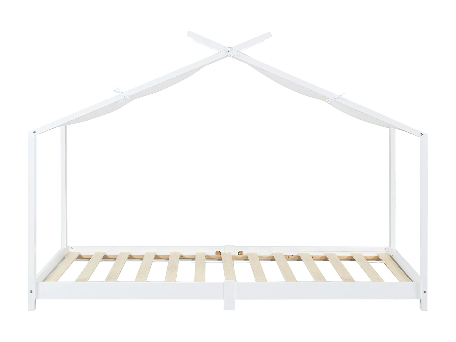 Lit enfant Brome bois de pin 90 x 200 cm blanc [en.casa]