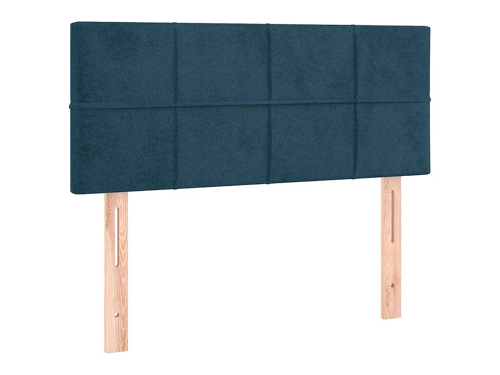 Boxspring met matras fluweel donkerblauw 90x190 cm