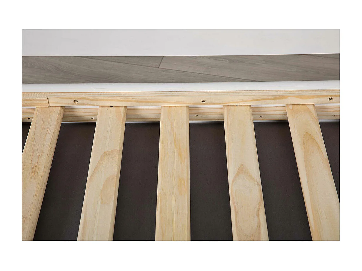 Lotved Lit 90x200 cm, 3 places, blanc.