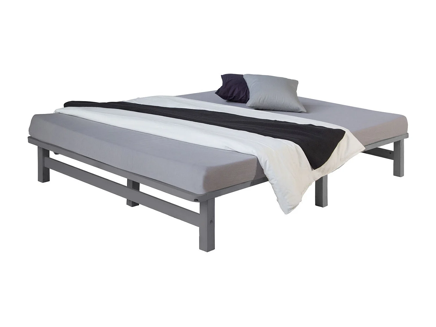 Lit design palette avec bois marron 140 x 200 x 25 cm LIT06222