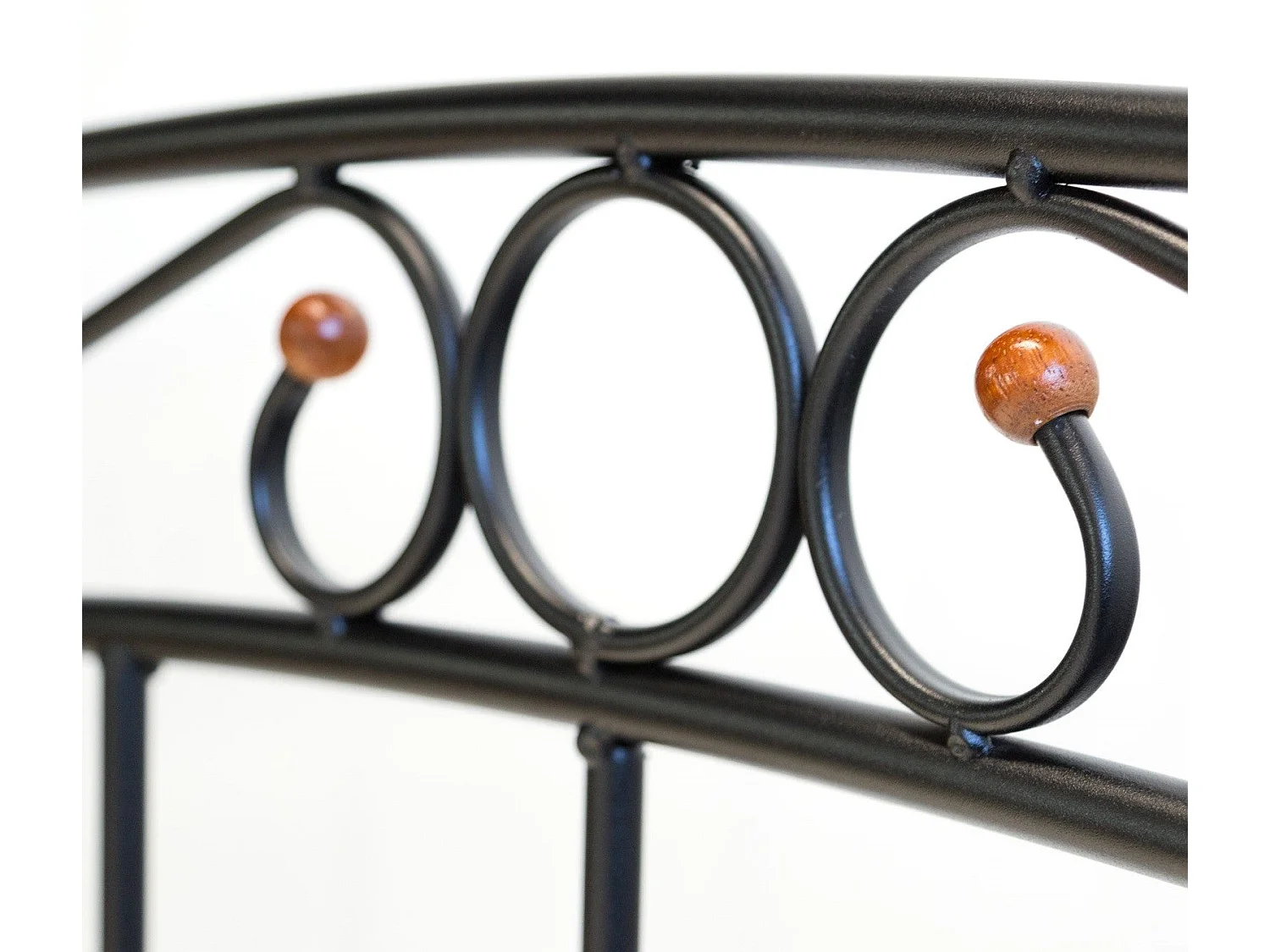 Lit adulte 2 personnes métal marron 215 x 185 x 90 cm LIT06028