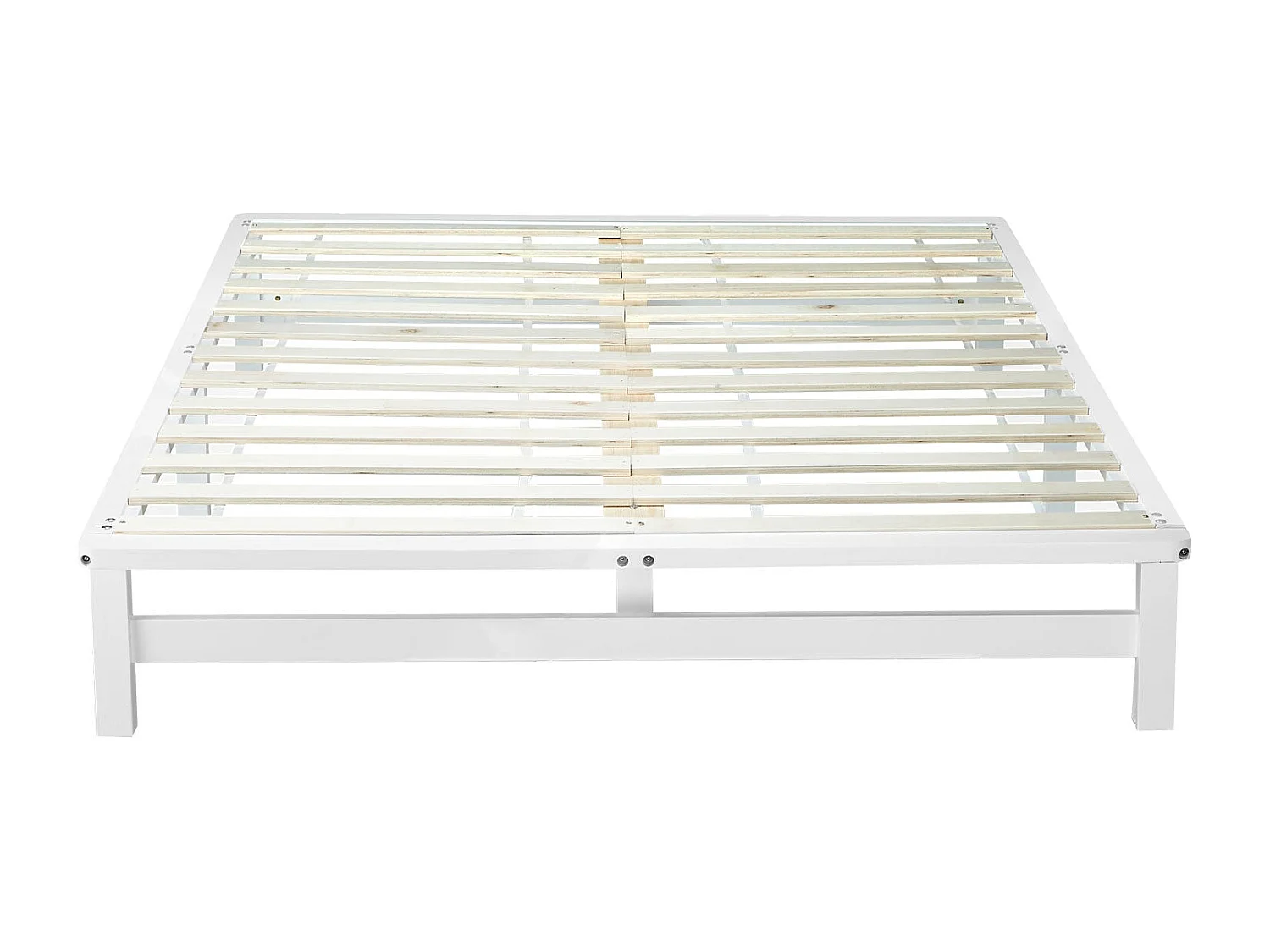 Lit design palette avec bois blanche 200 x 140 x 28 cm LIT06240