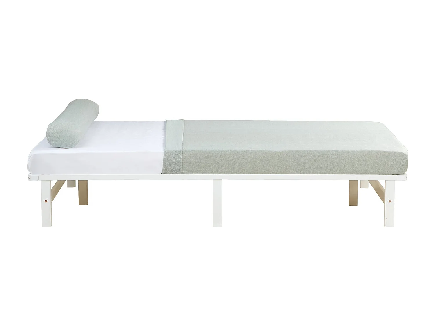 Lit design palette avec bois blanche 200 x 140 x 28 cm LIT06240