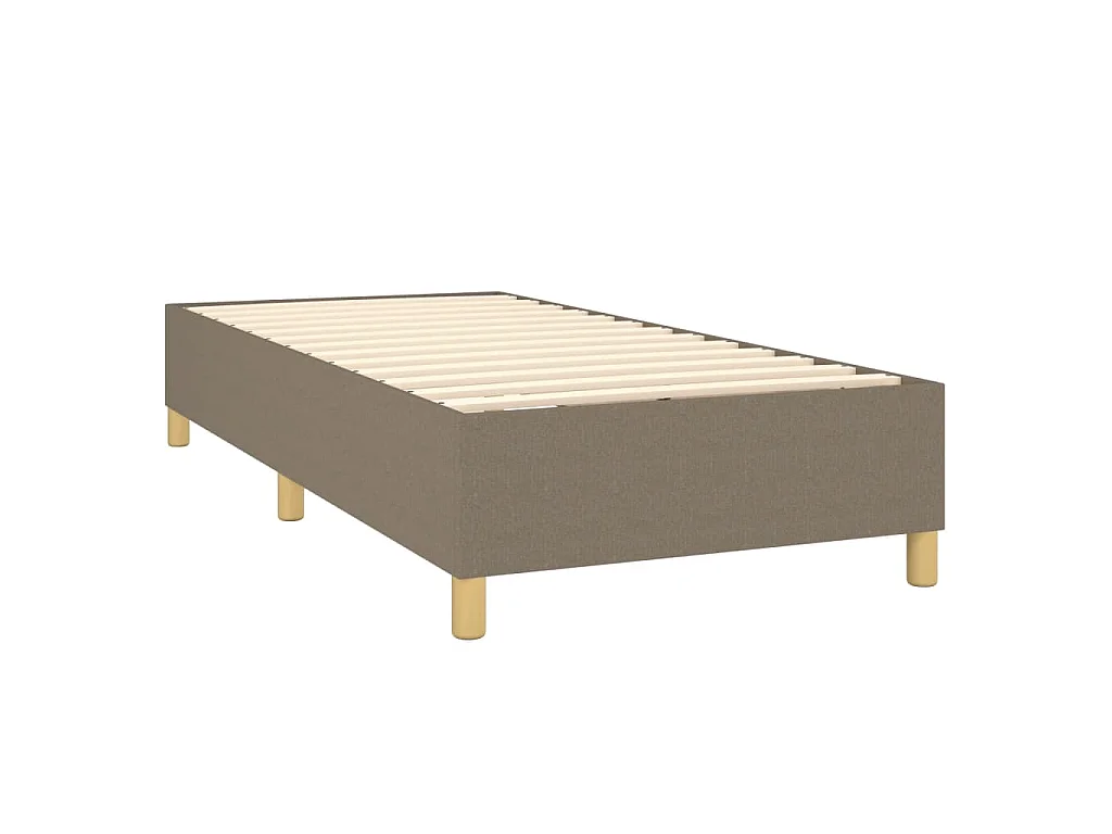 Boxspring met matras en LED stof taupe 80x200 cm