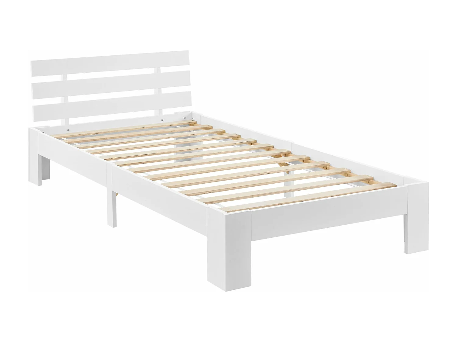 Cadre de Lit Design bois blanche 204 x 94 x 68 cm 03_0004743