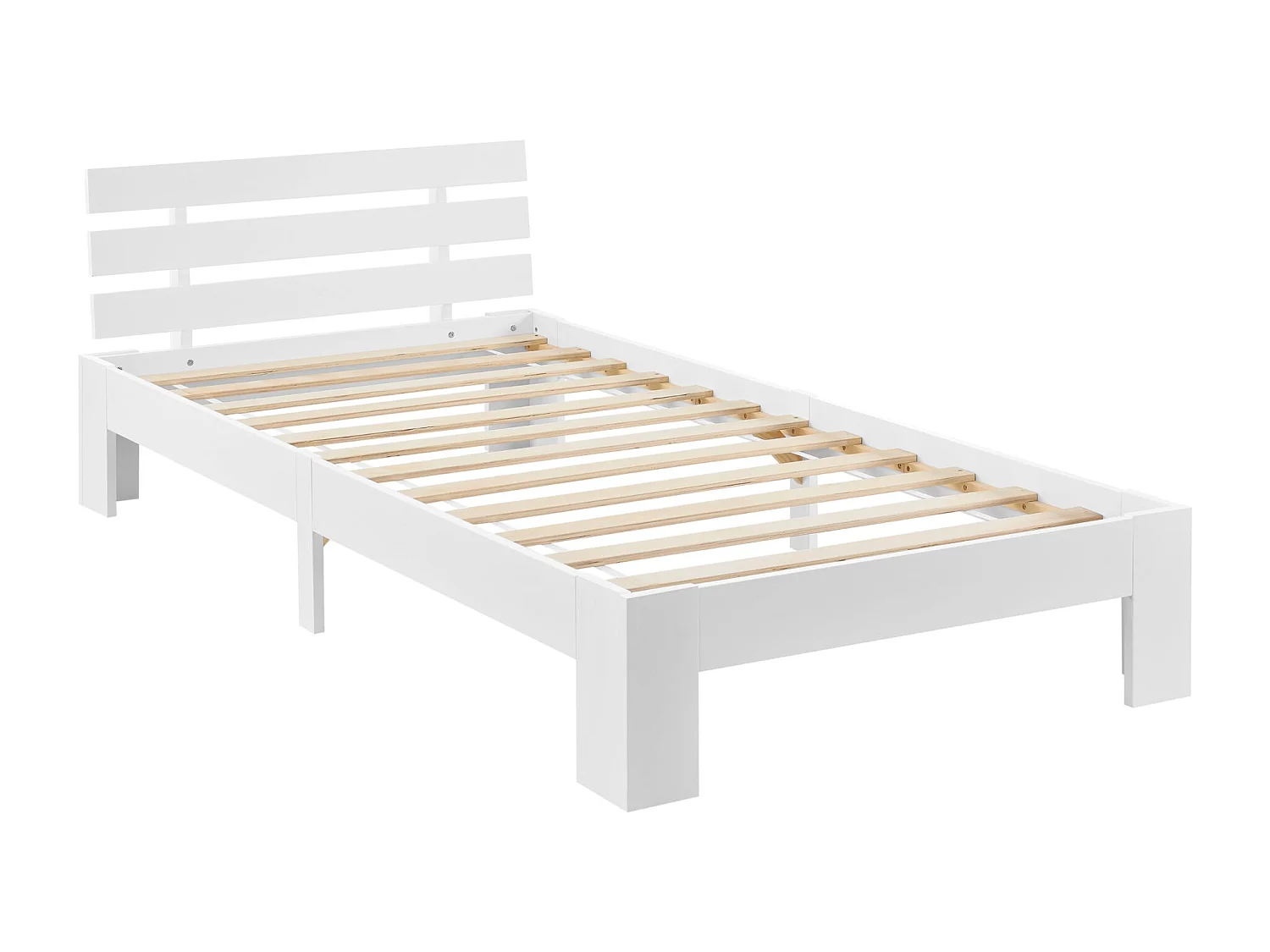 Cadre de Lit Design bois blanche 204 x 94 x 68 cm 03_0004743