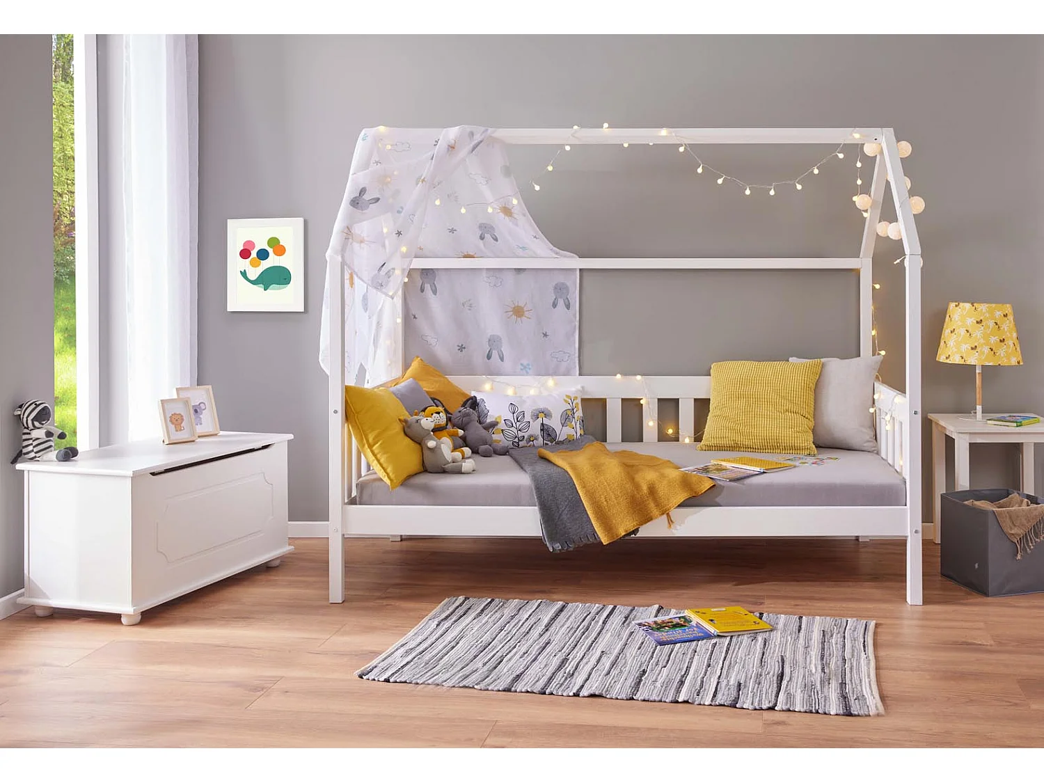 FunkyHouse lit maison pour un enfant blanc.