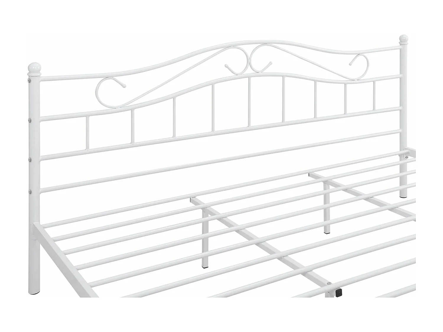 Lit double cadre en blanche 208 x 186 x 84 cm 03_0002667