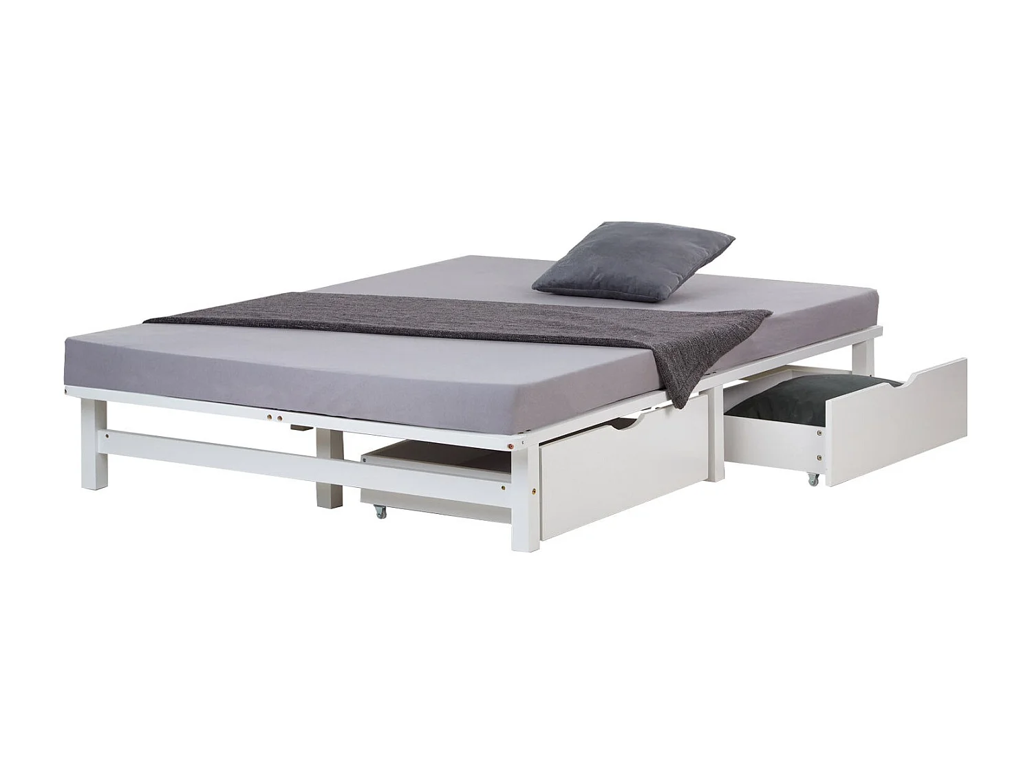 Lit palette en bois bois blanche 82 x 53.3 x 22 cm LIT06227