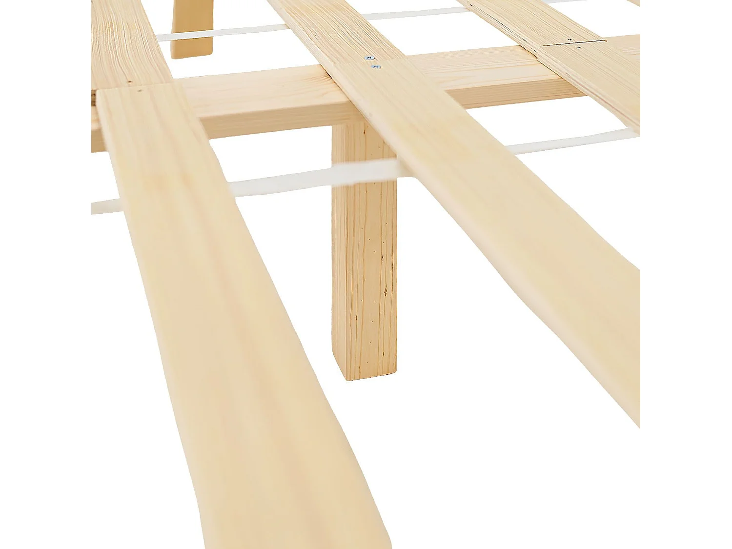 Lit double 2 personnes bois marron 204 x 144 x 66 cm LIT06162