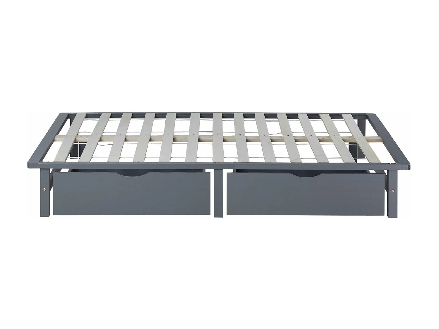 Lit palette en bois bois marron 140 x 200 x 25 cm LIT06239