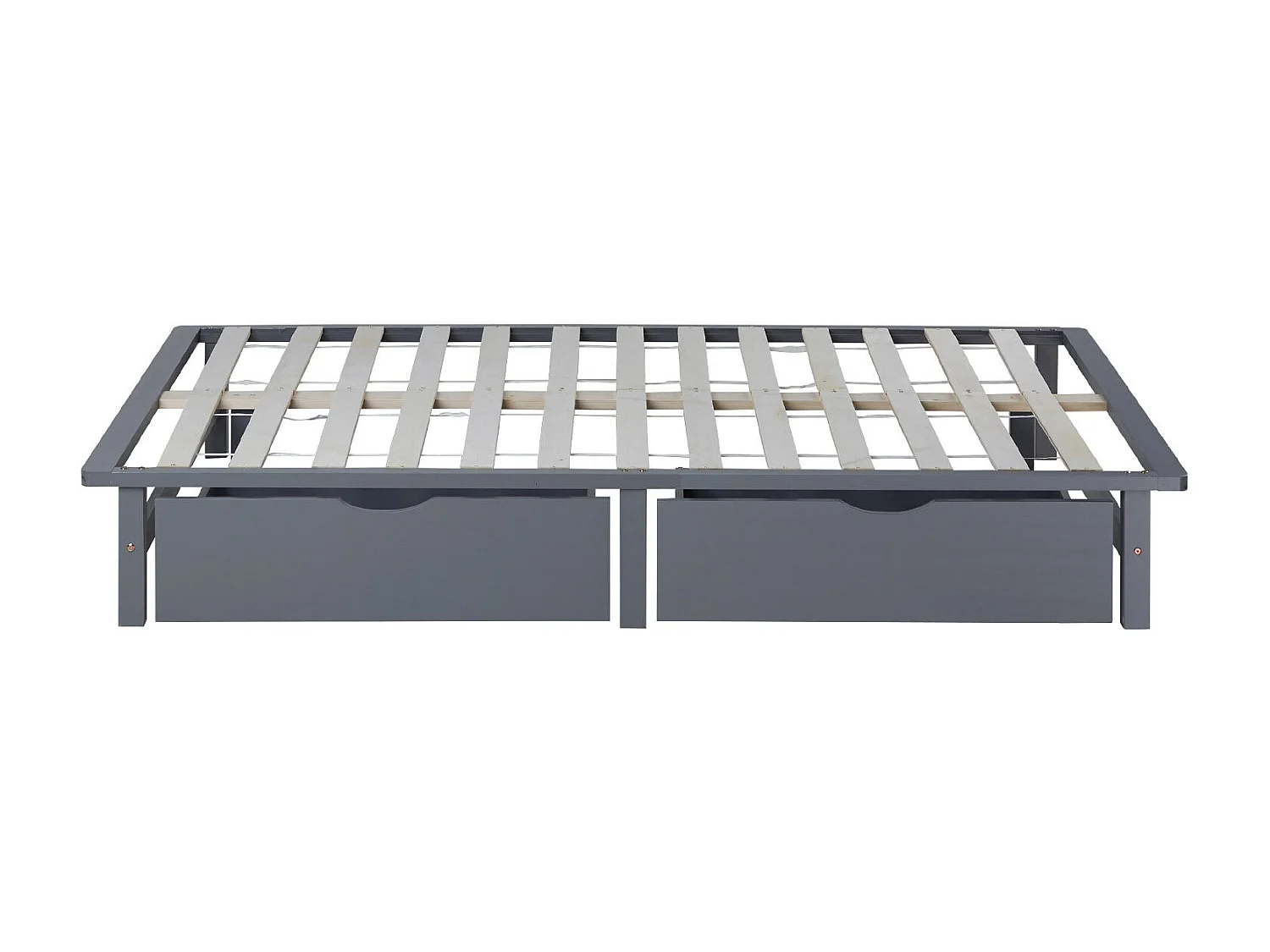 Lit palette en bois bois marron 140 x 200 x 25 cm LIT06239