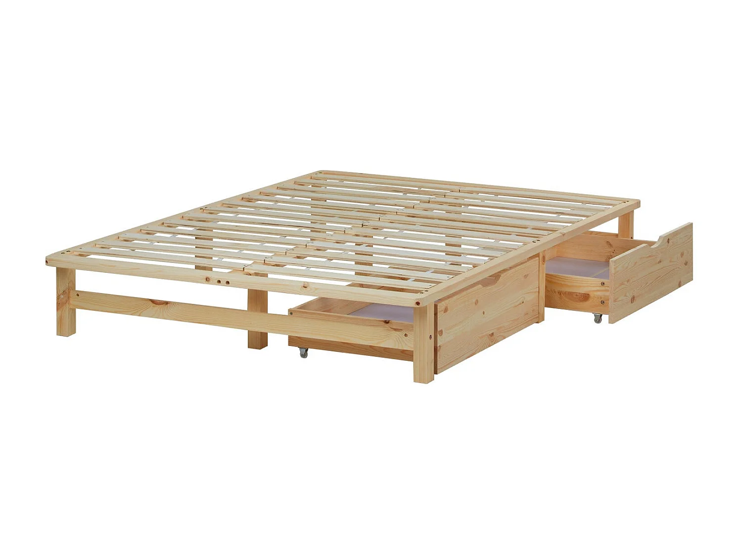 Lit palette en bois bois marron 82 x 53.3 x 22 cm LIT06220