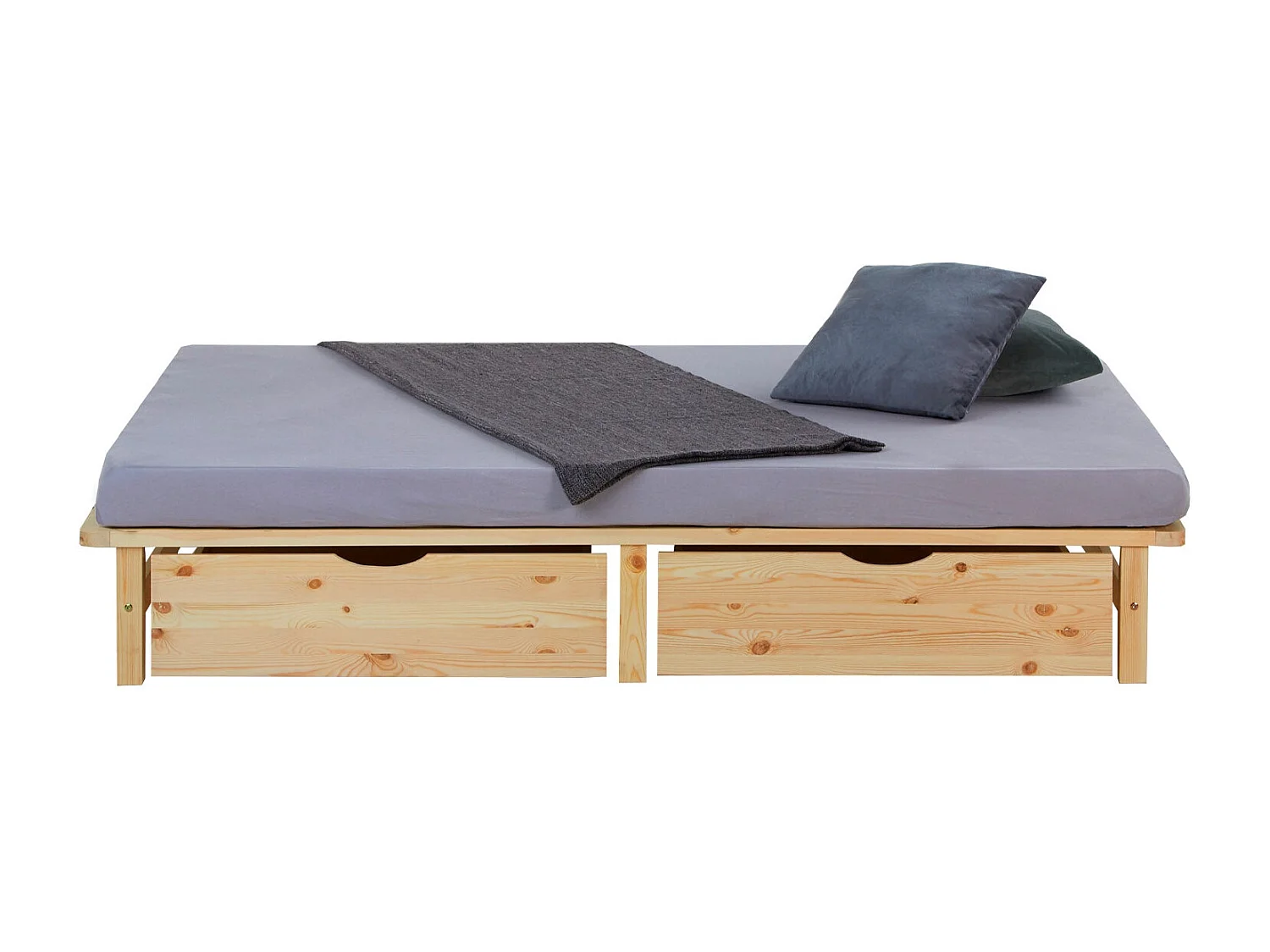 Lit palette en bois bois marron 82 x 53.3 x 22 cm LIT06220