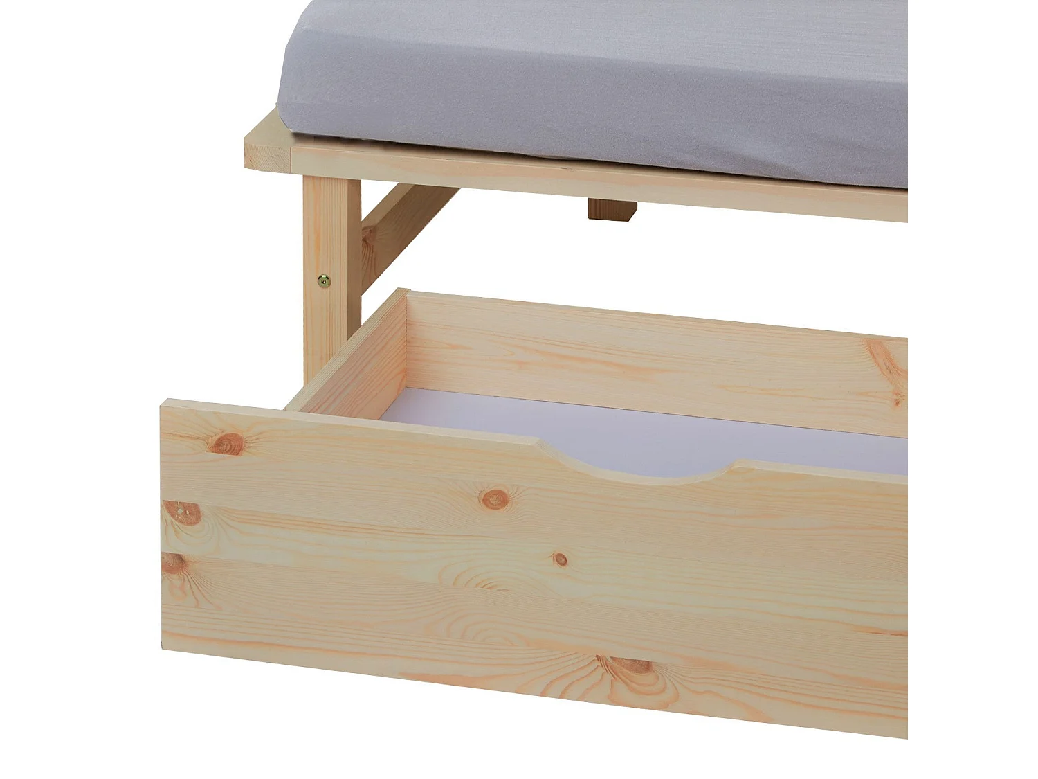 Lit palette en bois bois marron 82 x 53.3 x 22 cm LIT06220