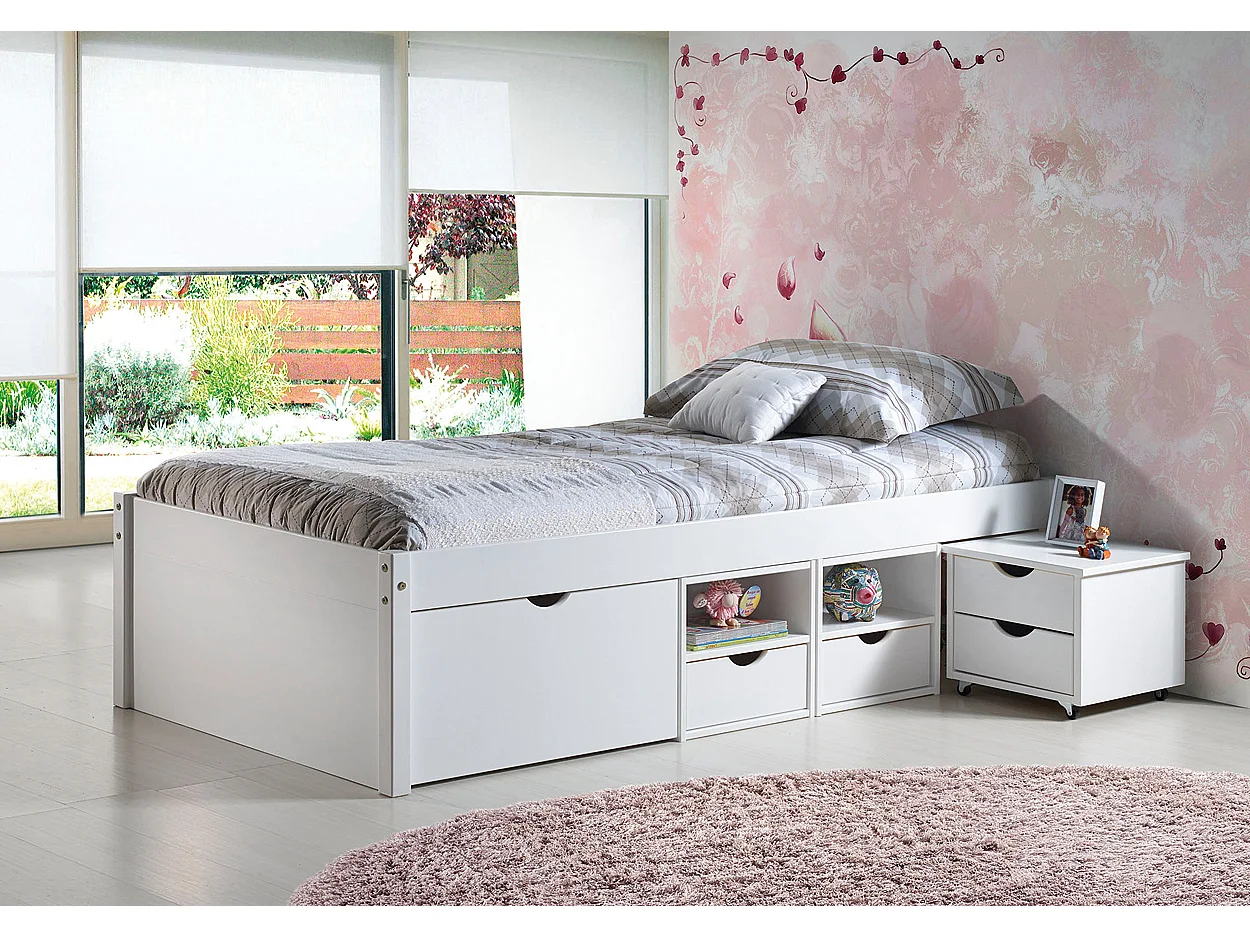 Timm Bett 90x200 cm, weiss.