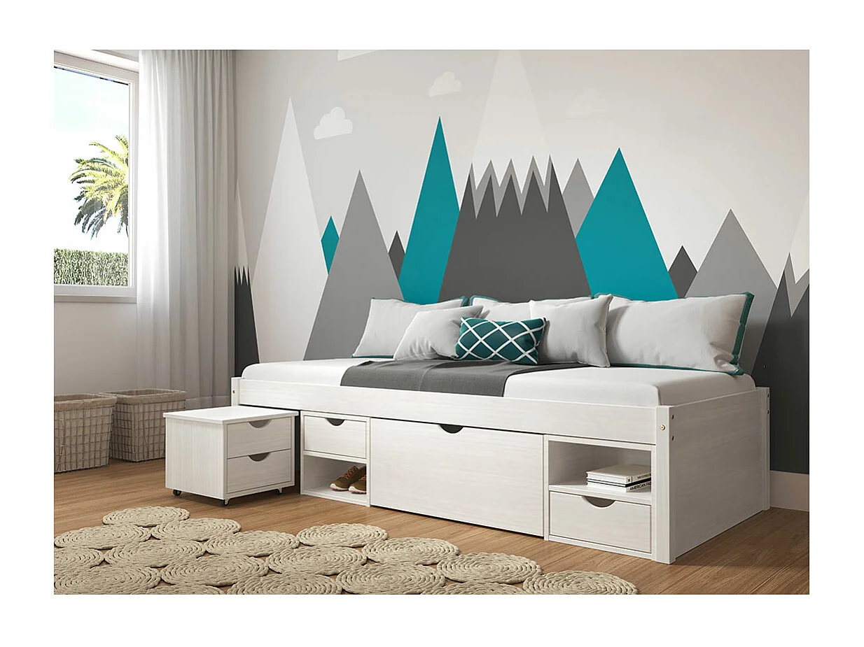 Timm Bett 90x200 cm, weiss.