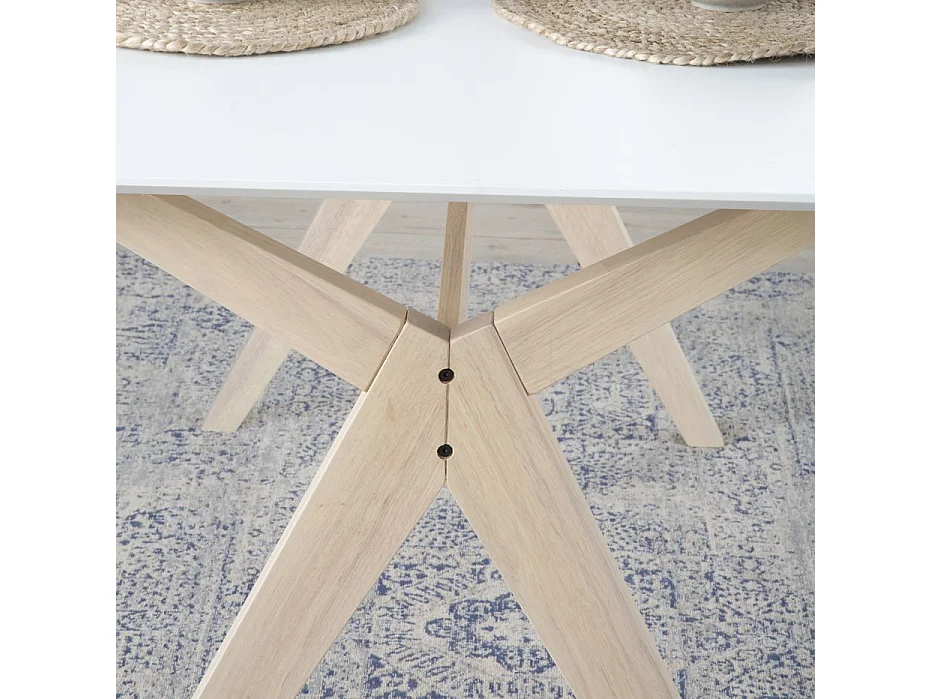 Table à manger en bois massif naturel 150x75