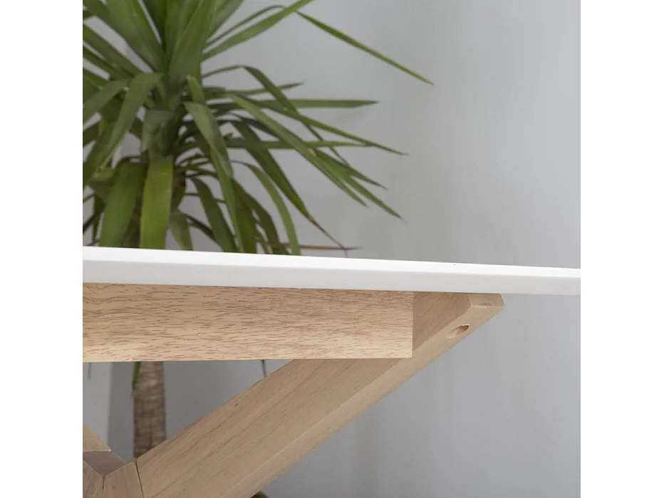 Table à manger en bois massif naturel 150x75