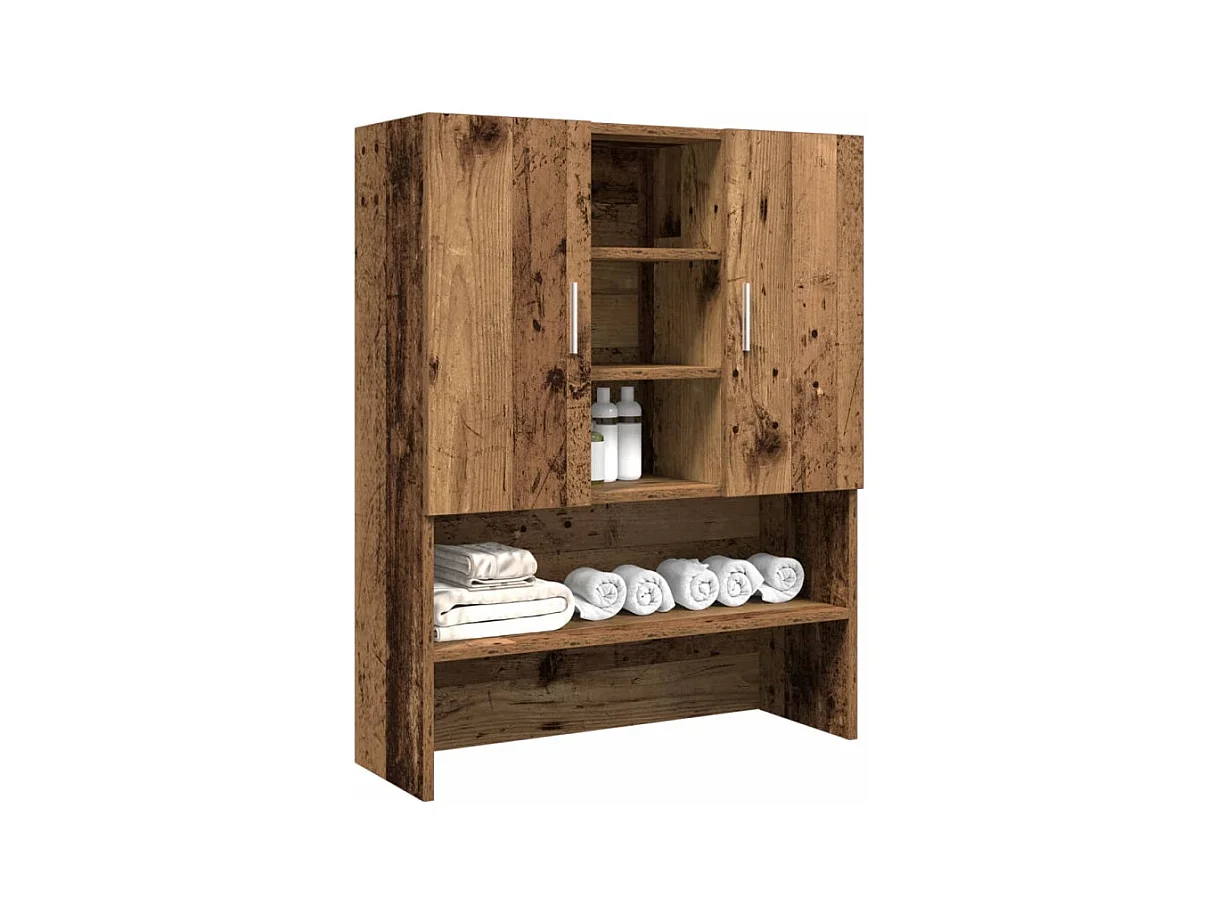 Meuble pour machine à laver vieux bois 70,5x25,5x90 cm