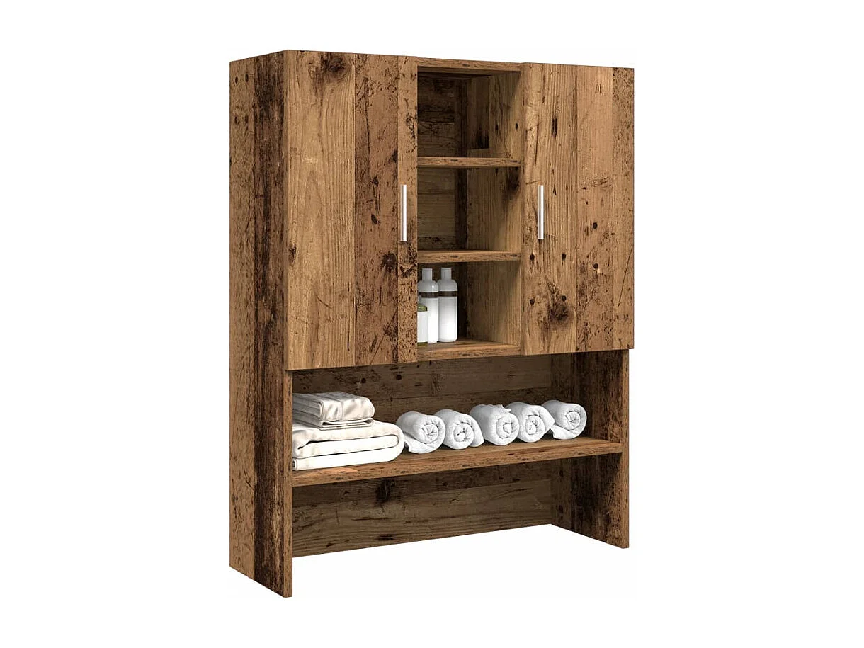 Meuble pour machine à laver vieux bois 70,5x25,5x90 cm