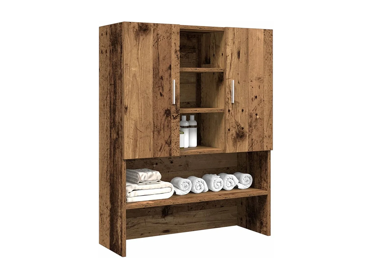Meuble pour machine à laver vieux bois 70,5x25,5x90 cm