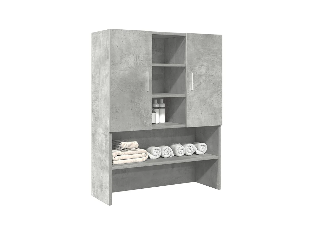 Meuble pour machine à laver Gris béton 70,5x25,5x90 cm