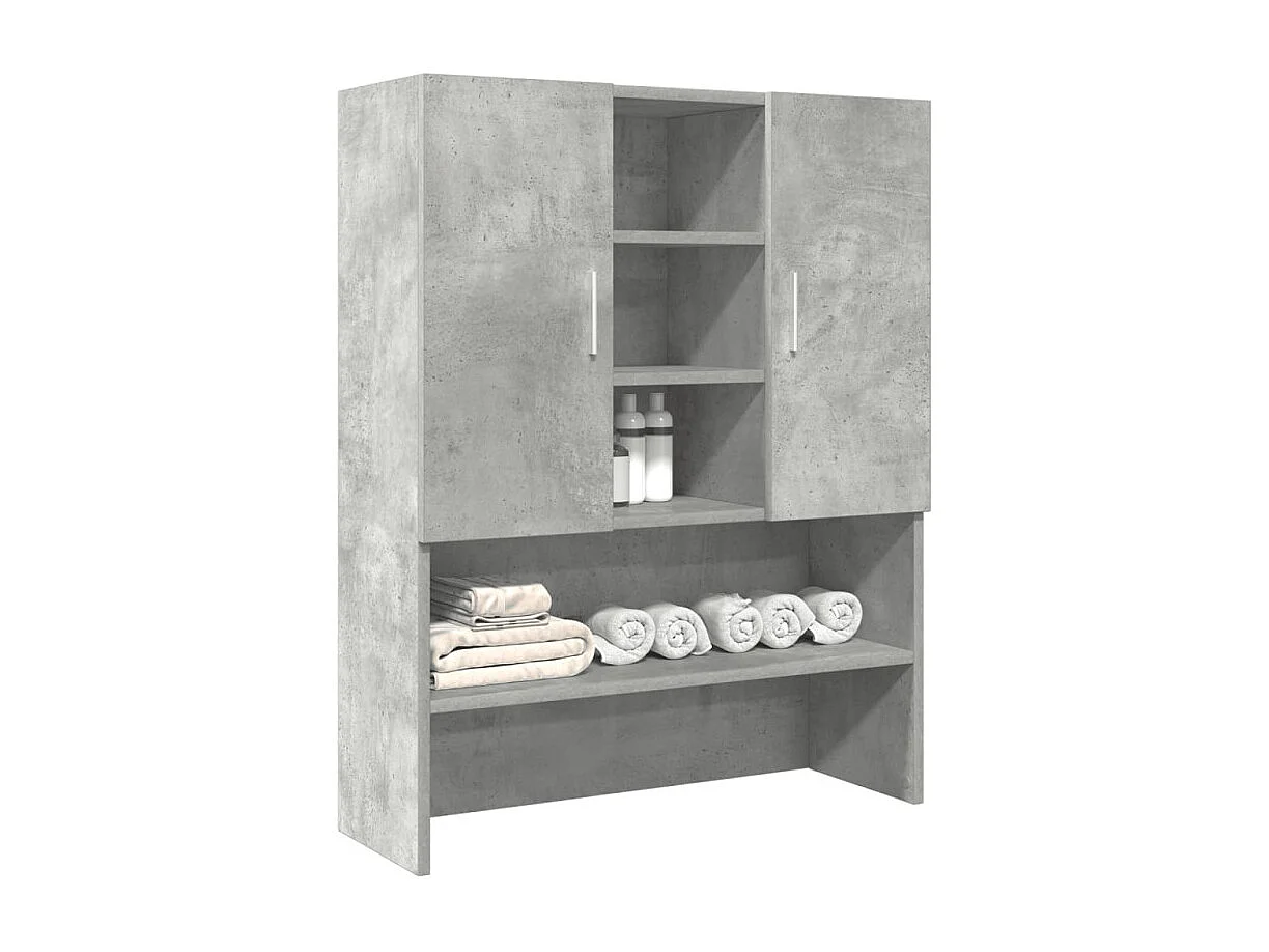 Meuble pour machine à laver Gris béton 70,5x25,5x90 cm
