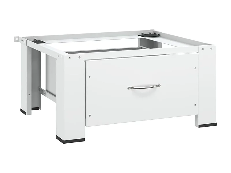 Socle pour machine à laver avec tiroir Blanc