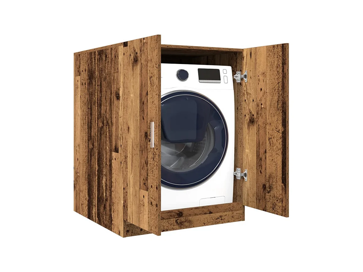 Meuble pour machine à laver vieux bois 70,5x71,5x91,5 cm