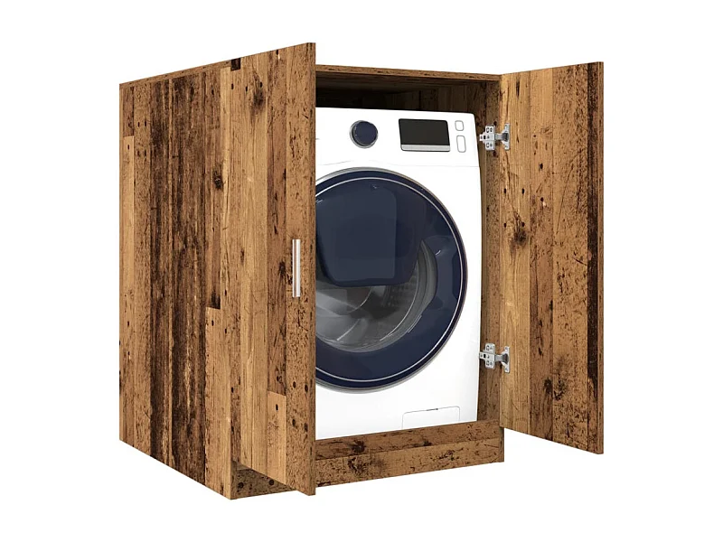 Meuble pour machine à laver vieux bois 70,5x71,5x91,5 cm