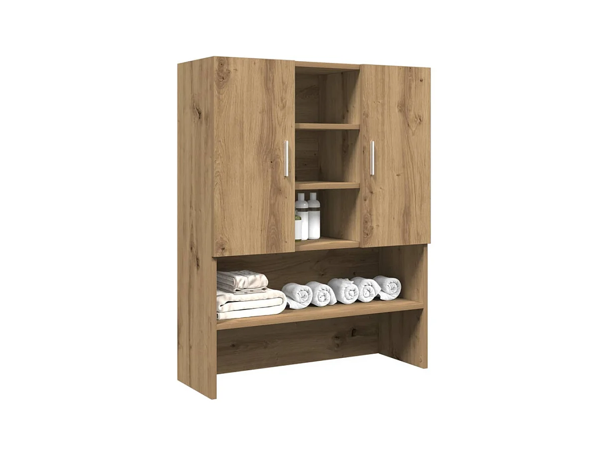 Meuble pour machine à laver chêne artisanal 70,5x25,5x90 cm