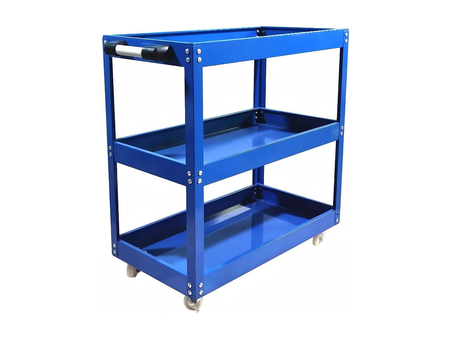 Chariot à outils pour atelier, stockage d'outils, roue caoutchouc solide, max200kg, 66x36x74cm