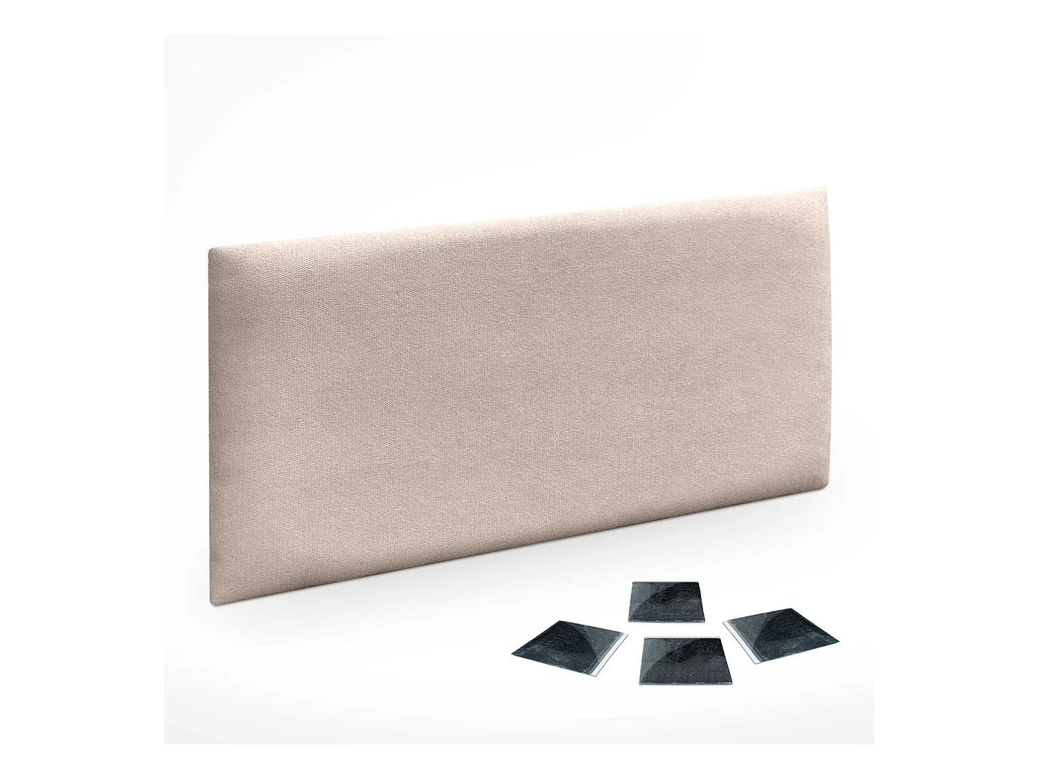 DHOME Lot de 1 Panneaux muraux en tissu auto-adhésifs Panneaux muraux absorbants acoustiques Protection contre les chocs (Beige, 50x30cm, x1)