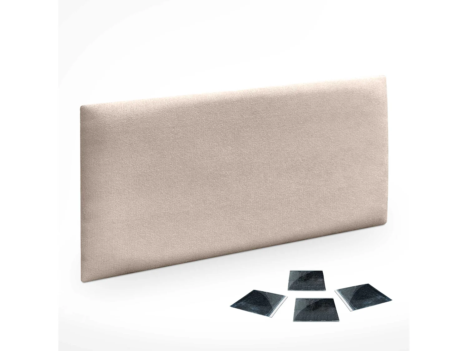 DHOME Lot de 1 Panneaux muraux en tissu auto-adhésifs Panneaux muraux absorbants acoustiques Protection contre les chocs (Beige, 50x30cm, x1)