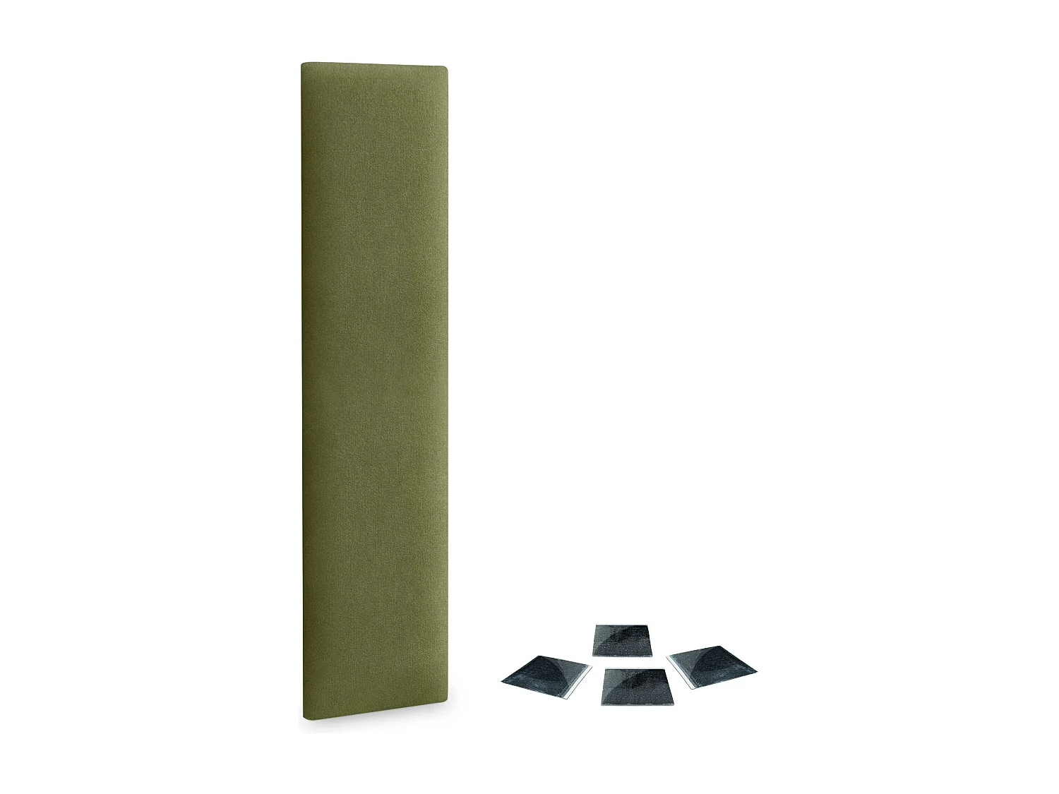 DHOME juego de 1 Panel Tapizado de Tela Autoadhesivos para Pared Acústicos Absorbentes Protección Impactos Cabeceros (Verde, 60x30cm, x1)