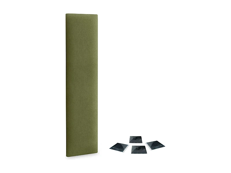 DHOME juego de 1 Panel Tapizado de Tela Autoadhesivos para Pared Acústicos Absorbentes Protección Impactos Cabeceros (Verde, 60x30cm, x1)