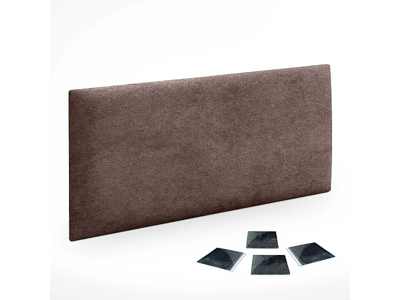 DHOME Lot de 1 Panneaux muraux en tissu auto-adhésifs Panneaux muraux absorbants acoustiques Protection contre les choc (Marron chocolat, 50x40cm, x1)