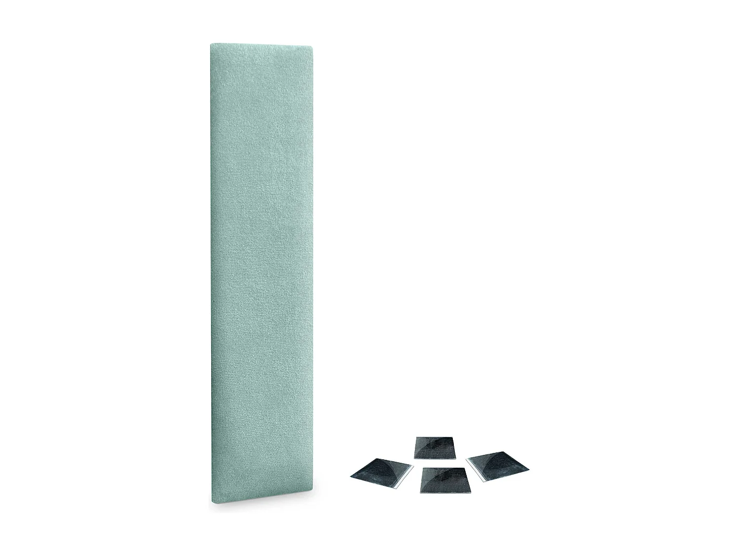 DHOME Lot de 1 Panneaux muraux en tissu auto-adhésifs Panneaux muraux absorbants acoustiques Protection contre les chocs (Vert d'eau, 60x20cm, x1)
