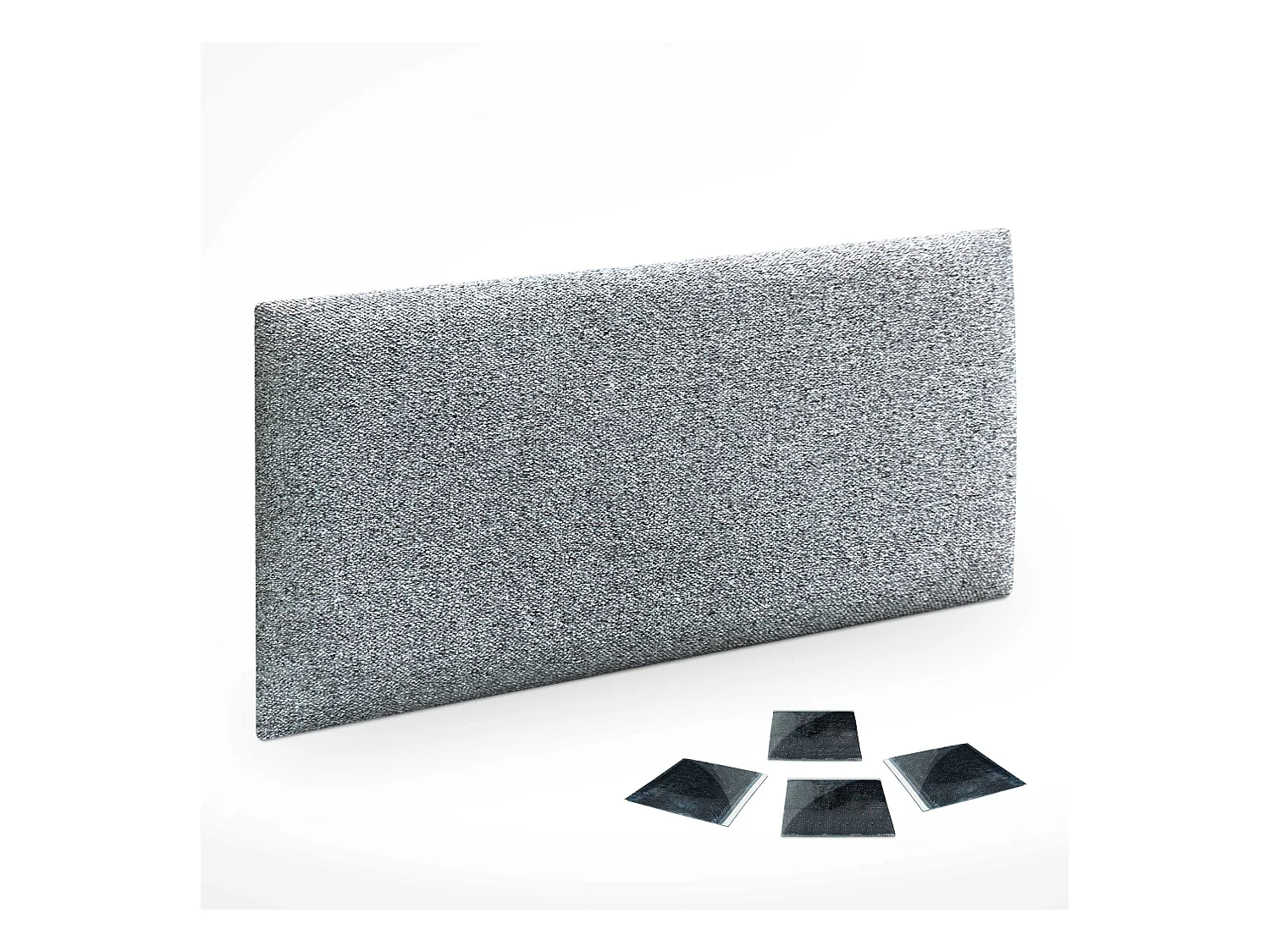 DHOME Set di 1 Pannelli murali in tessuto autoadesivi Pannelli murali assorbenti acustici Protezione dagli urti Testiere (Grigio perla, 50x30cm, x1)