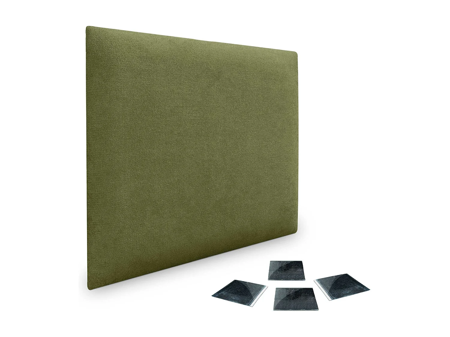 DHOME Lot de 1 Panneaux muraux en tissu auto-adhésifs Panneaux muraux absorbants acoustiques Protection contre les chocs (Vert, 50x50cm, x1)