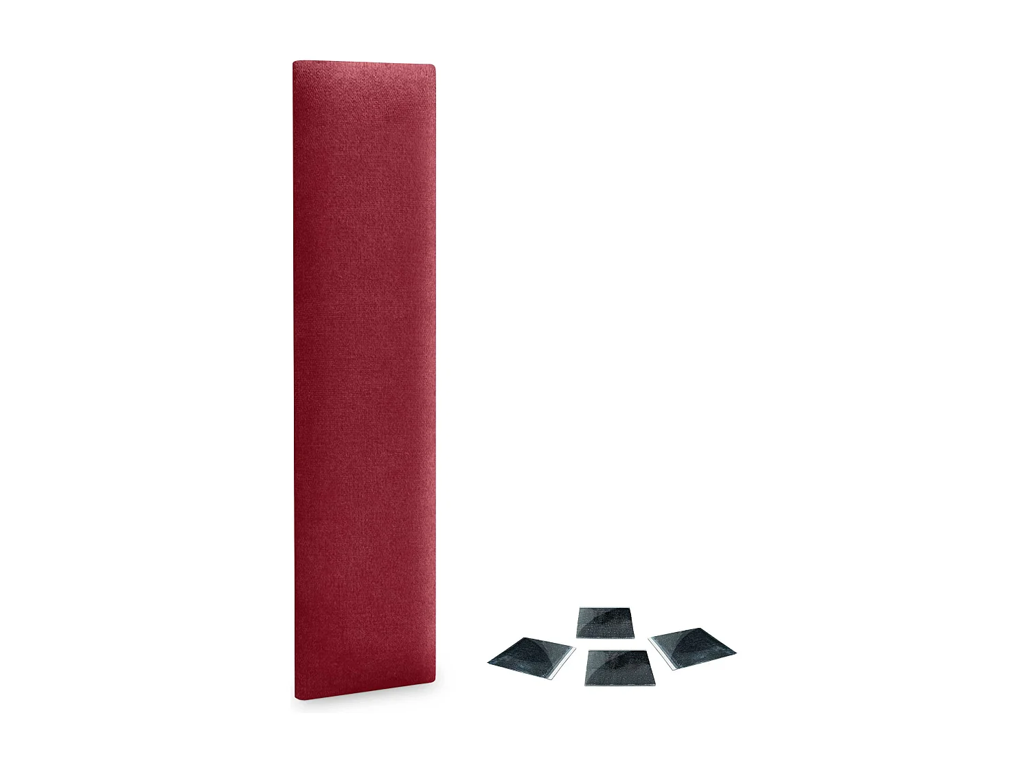 DHOME Lot de 1 Panneaux muraux en tissu auto-adhésifs Panneaux muraux absorbants acoustiques Protection contre les chocs (Rouge, 60x30cm, x1)