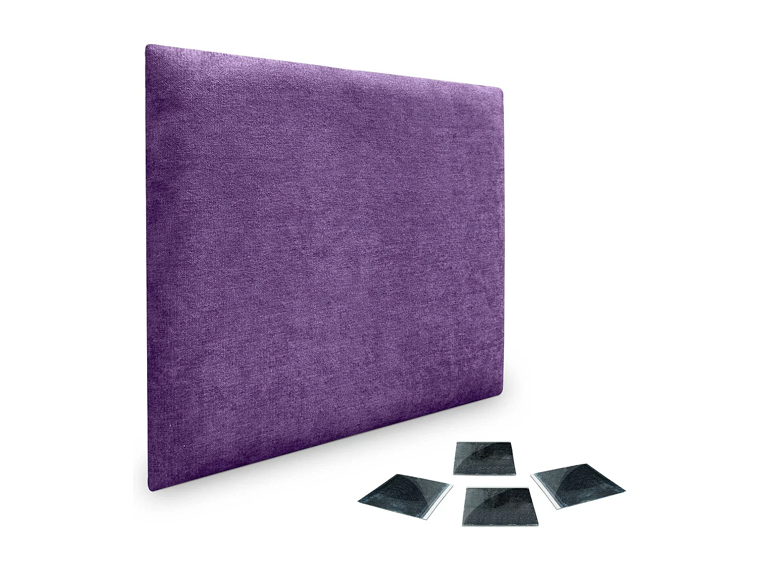 DHOME Lot de 1 Panneaux muraux en tissu auto-adhésifs Panneaux muraux absorbants acoustiques Protection contre les chocs (Lilas, 50x50cm, x1)