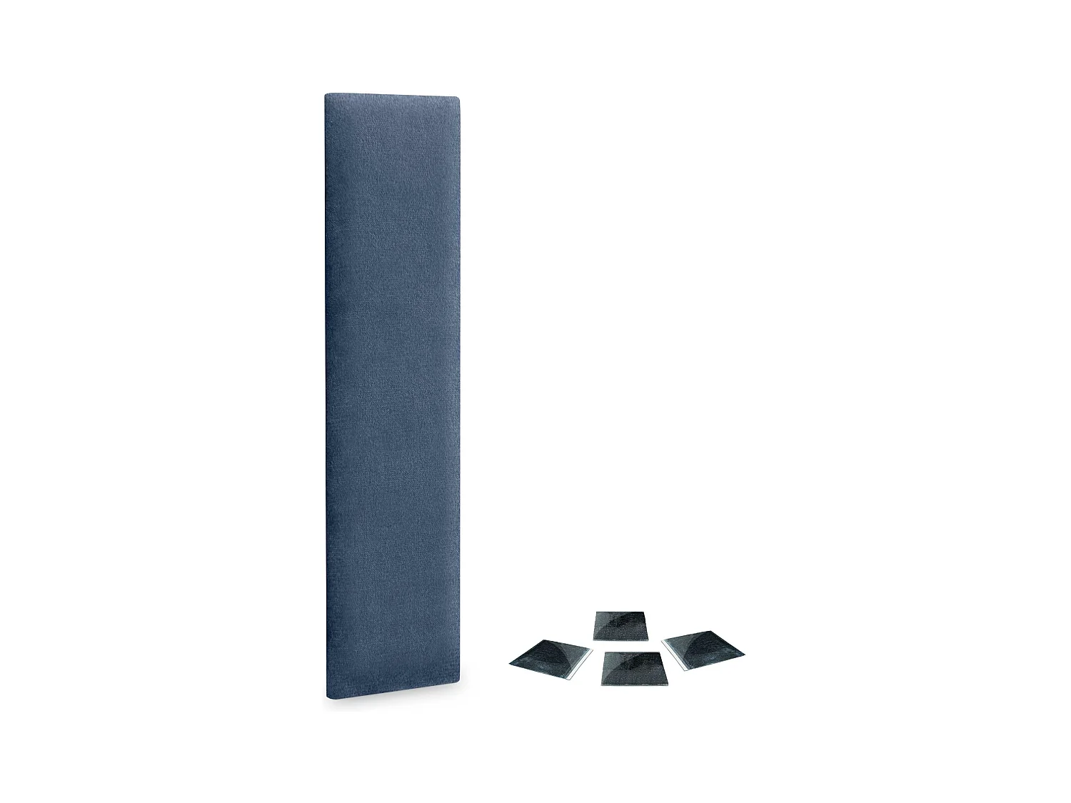 29. DHOME Set aus 1 Selbstklebendes, gepolstertes Stoffpaneel für Wand, schallabsorbierend, stoßfest, Kopfteil (Blau, 60x20cm, x1)