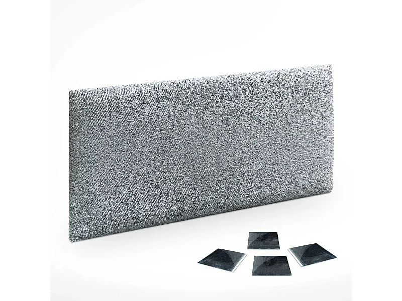 DHOME Lot de 1 Panneaux muraux en tissu auto-adhésifs Panneaux muraux absorbants acoustiques Protection contre les chocs (Gris perle, 50x40cm, x1)