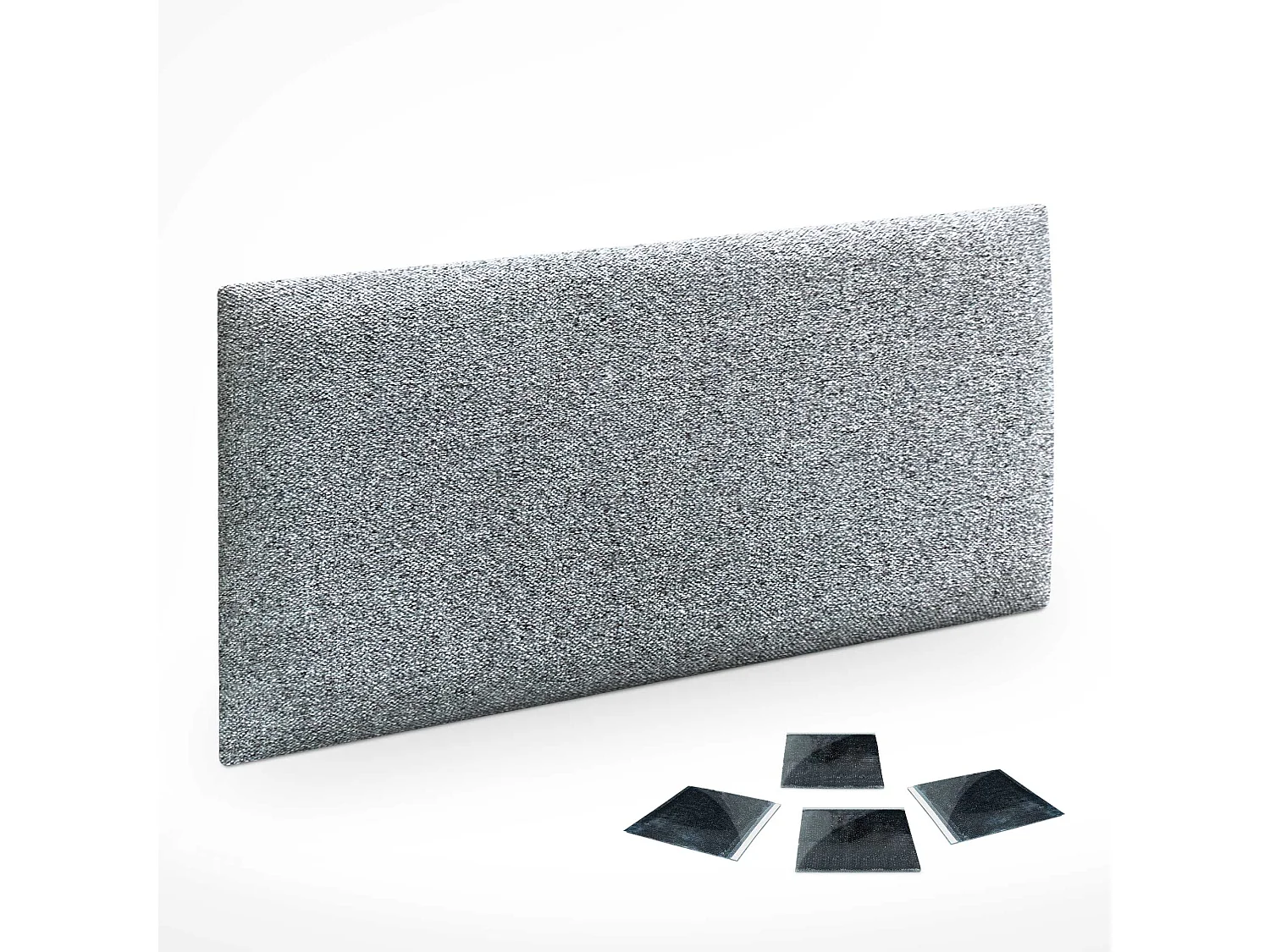 DHOME Lot de 1 Panneaux muraux en tissu auto-adhésifs Panneaux muraux absorbants acoustiques Protection contre les chocs (Gris perle, 50x40cm, x1)