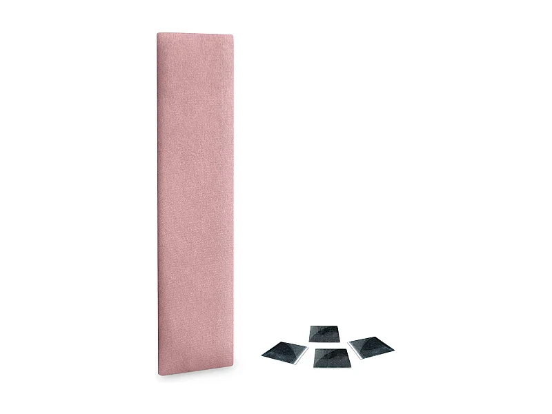 DHOME juego de 1 Panel Tapizado de Tela Autoadhesivos para Pared Acústicos Absorbentes Protección Impactos Cabeceros (Rosa, 60x20cm, x1)