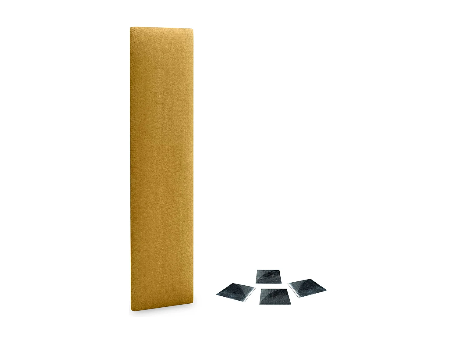 DHOME Lot de 1 Panneaux muraux en tissu auto-adhésifs Panneaux muraux absorbants acoustiques Protection contre les chocs (Moutarde, 60x20cm, x1)