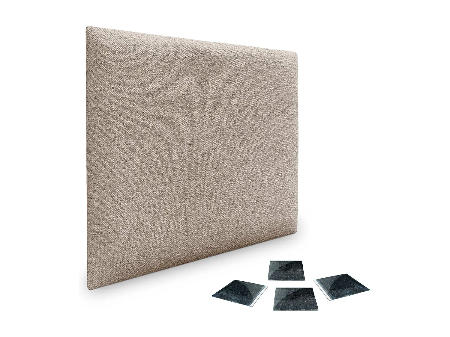 DHOME Lot de 1 Panneaux muraux en tissu auto-adhésifs Panneaux muraux absorbants acoustiques Protection contre les chocs (Sable, 60x60cm, x1)