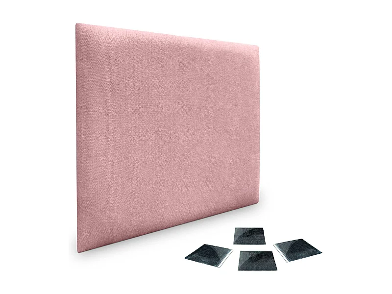 DHOME Lot de 1 Panneaux muraux en tissu auto-adhésifs Panneaux muraux absorbants acoustiques Protection contre les chocs (Rose, 60x60cm, x1)